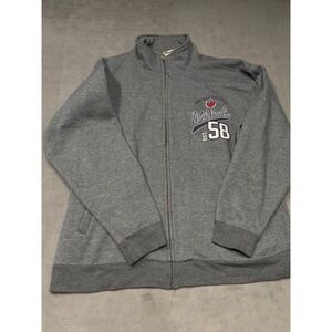 Linfield College Wildcats Grey Full Zip Sweatshirt Jacket EST 58 Mens Large